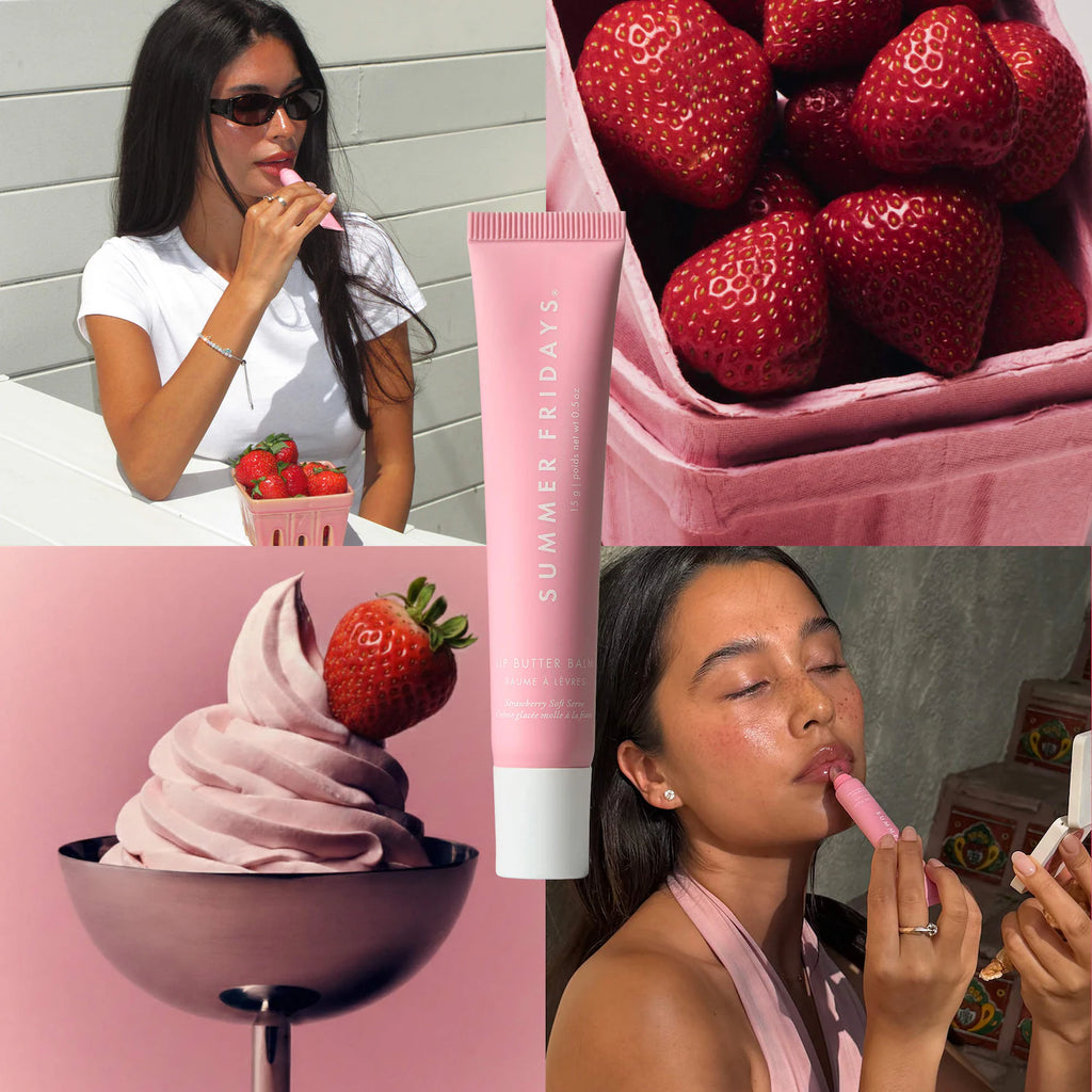 Summer Fridays Lip Butter Balm | Strawberry Soft Serve