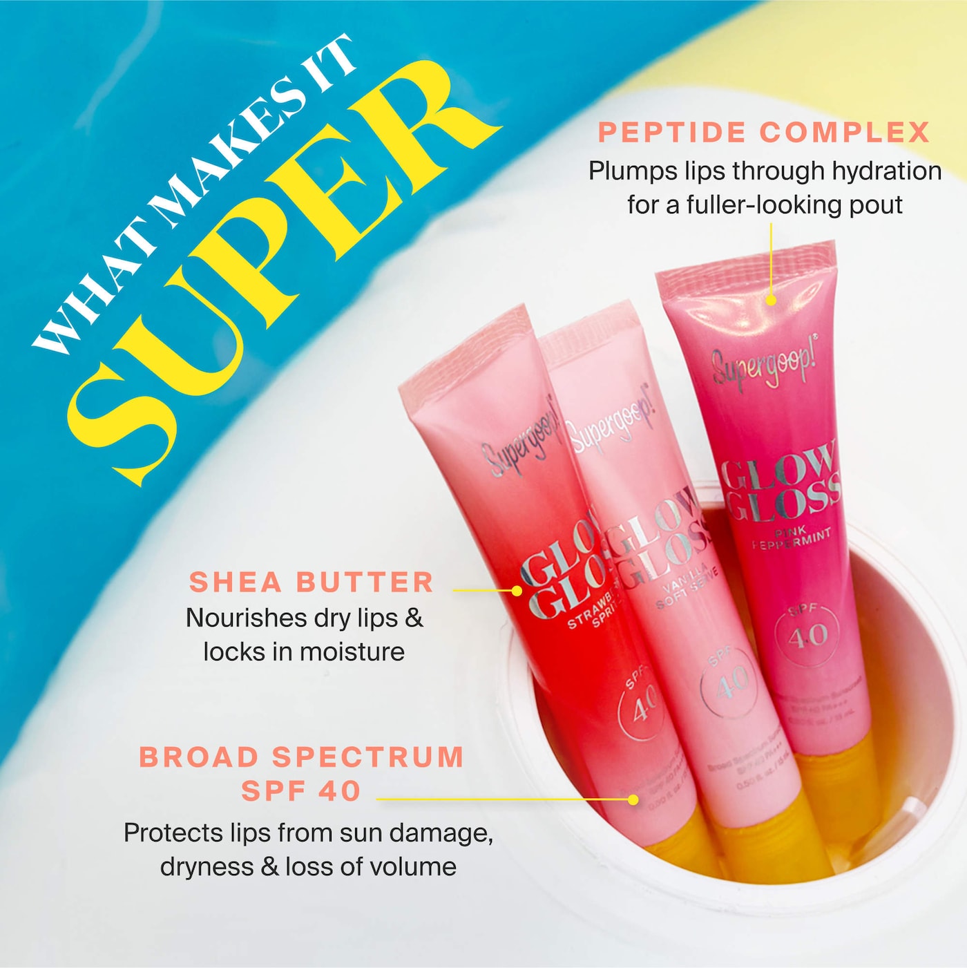 Supergoop! Glow Gloss SPF 40 Lip Balm | Vanilla Soft Serve