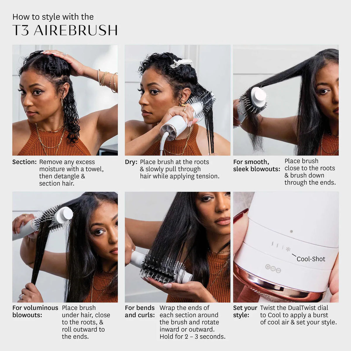 T3 AireBrush One-Step Smoothing and Volumizing Blow Dryer Brush