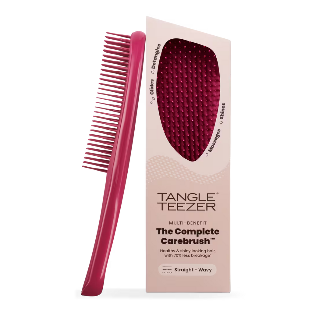 Tangle Teezer The Complete Carebrush for Straight to Wavy Hair | Glossed Raspberry