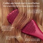 Tangle Teezer The Complete Carebrush for Straight to Wavy Hair | Glossed Raspberry