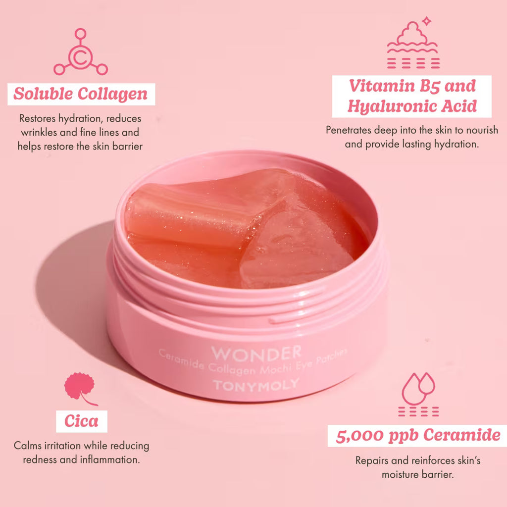 Tonymoly Wonder Ceramide Mochi Hydrogel Eye Patches (30 ea)