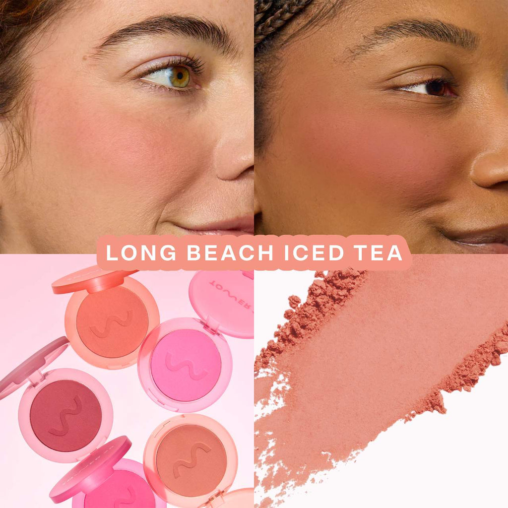Tower 28 GetSet Blur + Set Matte Powder Blush | Long Beach Iced Tea