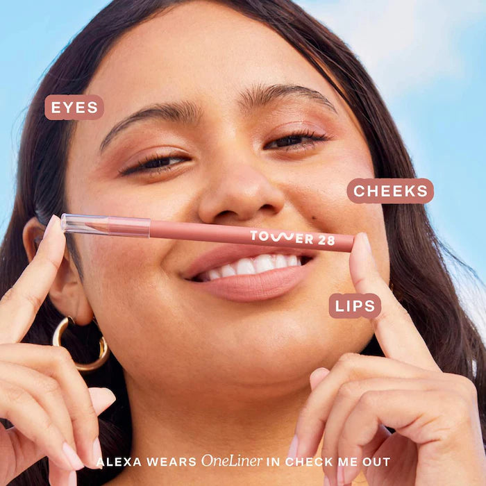 Tower 28 OneLiner Lip Liner + Eyeliner + Cheek Pencil | Check Me Out