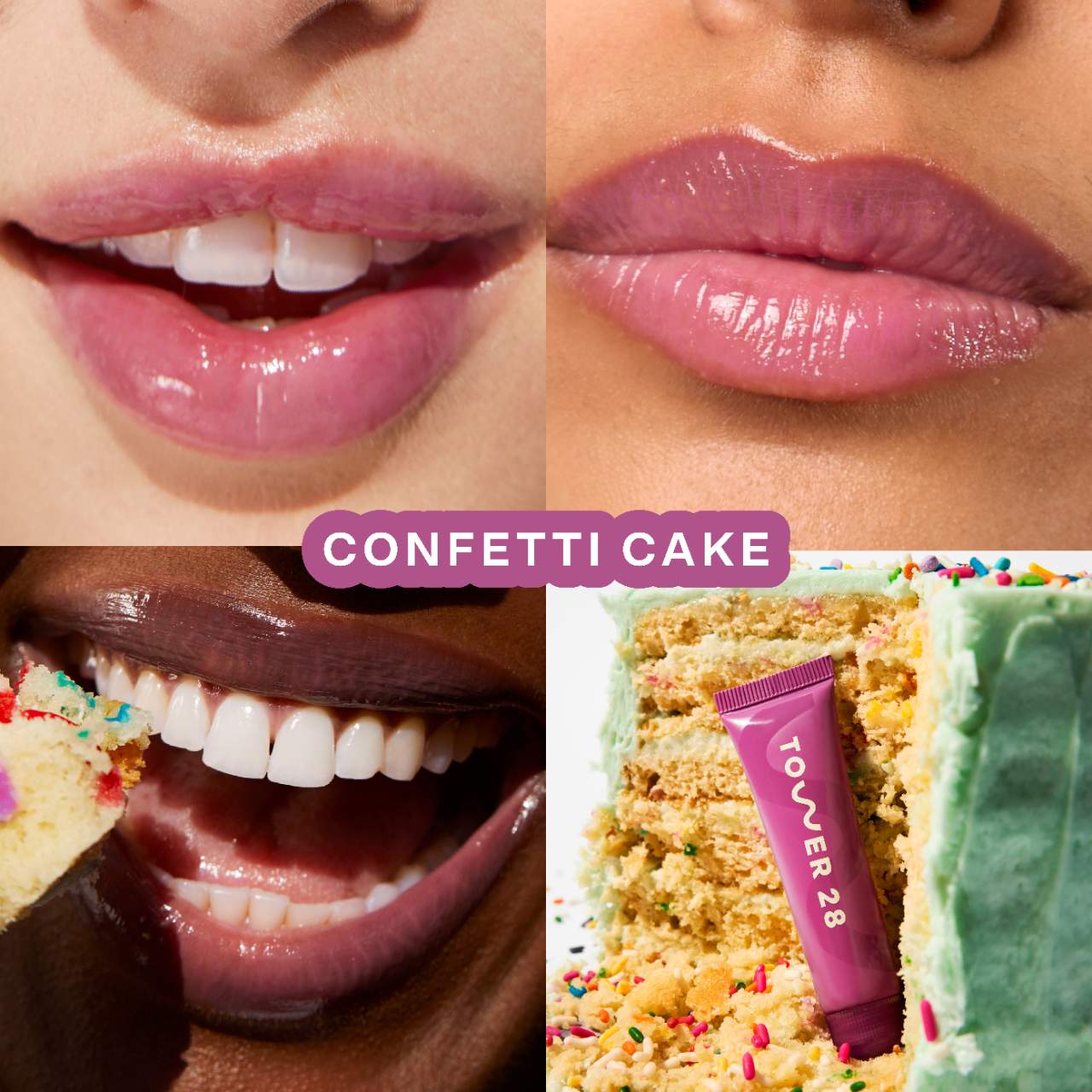 Tower 28 LipSoftie Hydrating Tinted Lip Treatment Balm | Confetti Cake