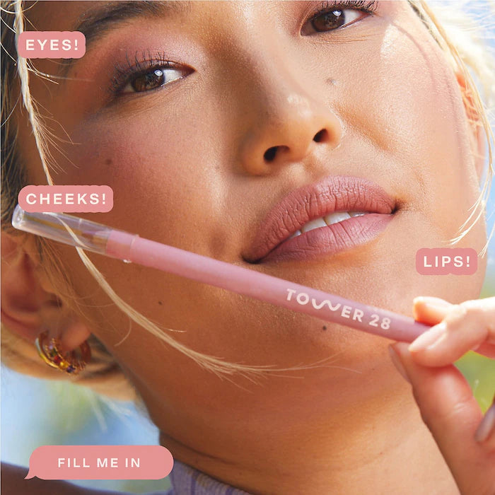 Tower 28 OneLiner Lip Liner + Eyeliner + Cheek Pencil | Fill Me In