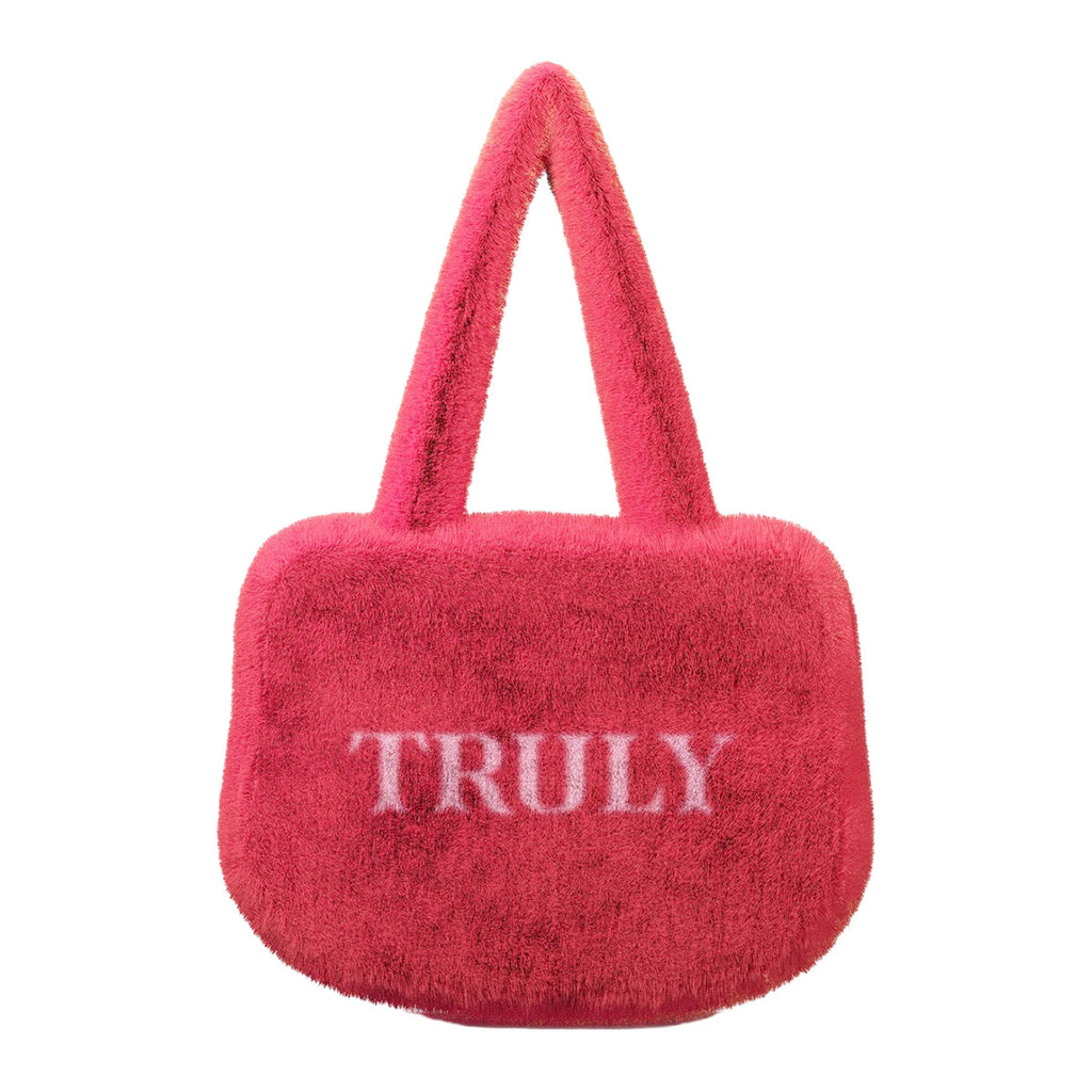 Truly Beauty Pink Fuzzy Bag