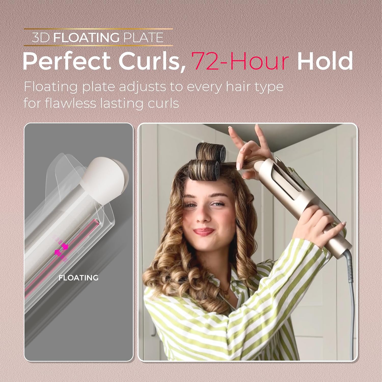 TYMO CurlPro Plus Barrel Curling Wand 1 Inch