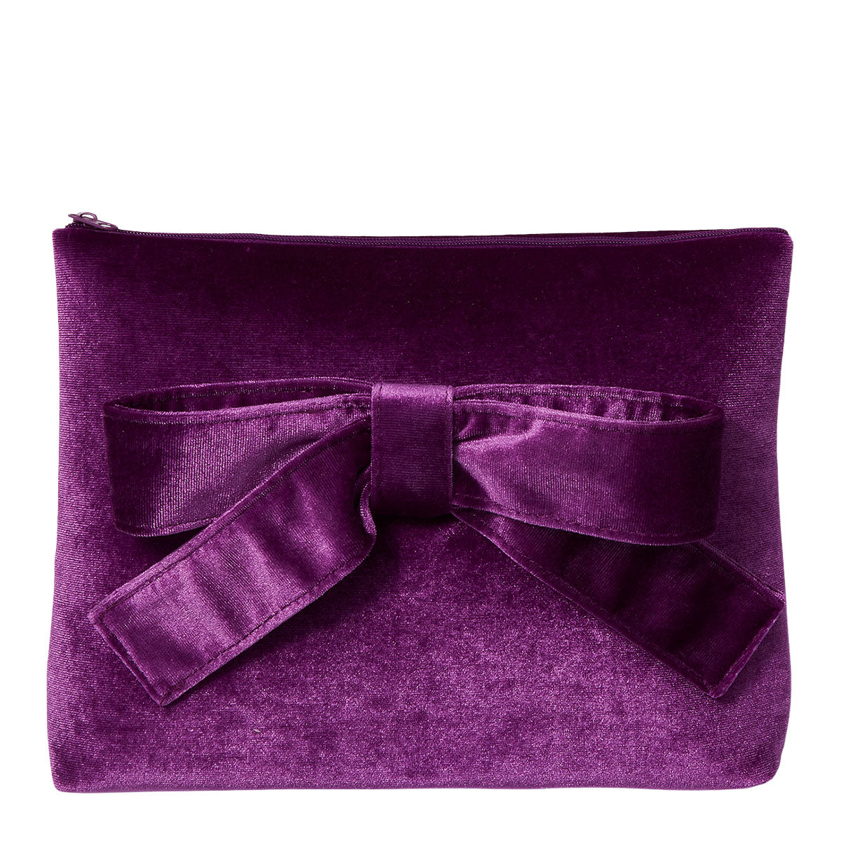 Ulta Beauty Burgundy & Bow Velvet Cosmetic Bag