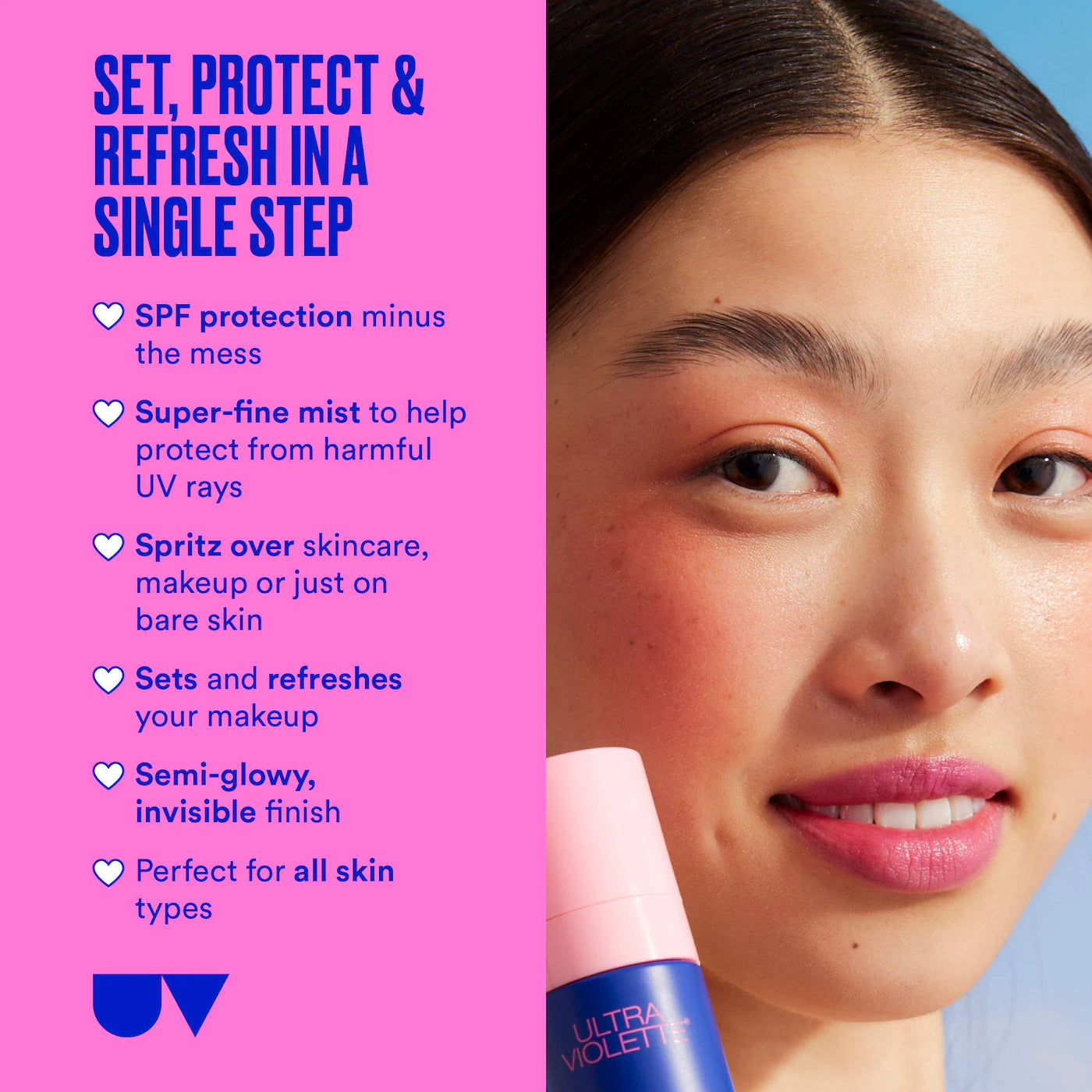 Ultra Violette Preen Screen SPF 50 Facial Sunscreen Mist With Niacinamide 1.7 oz / 50 ml