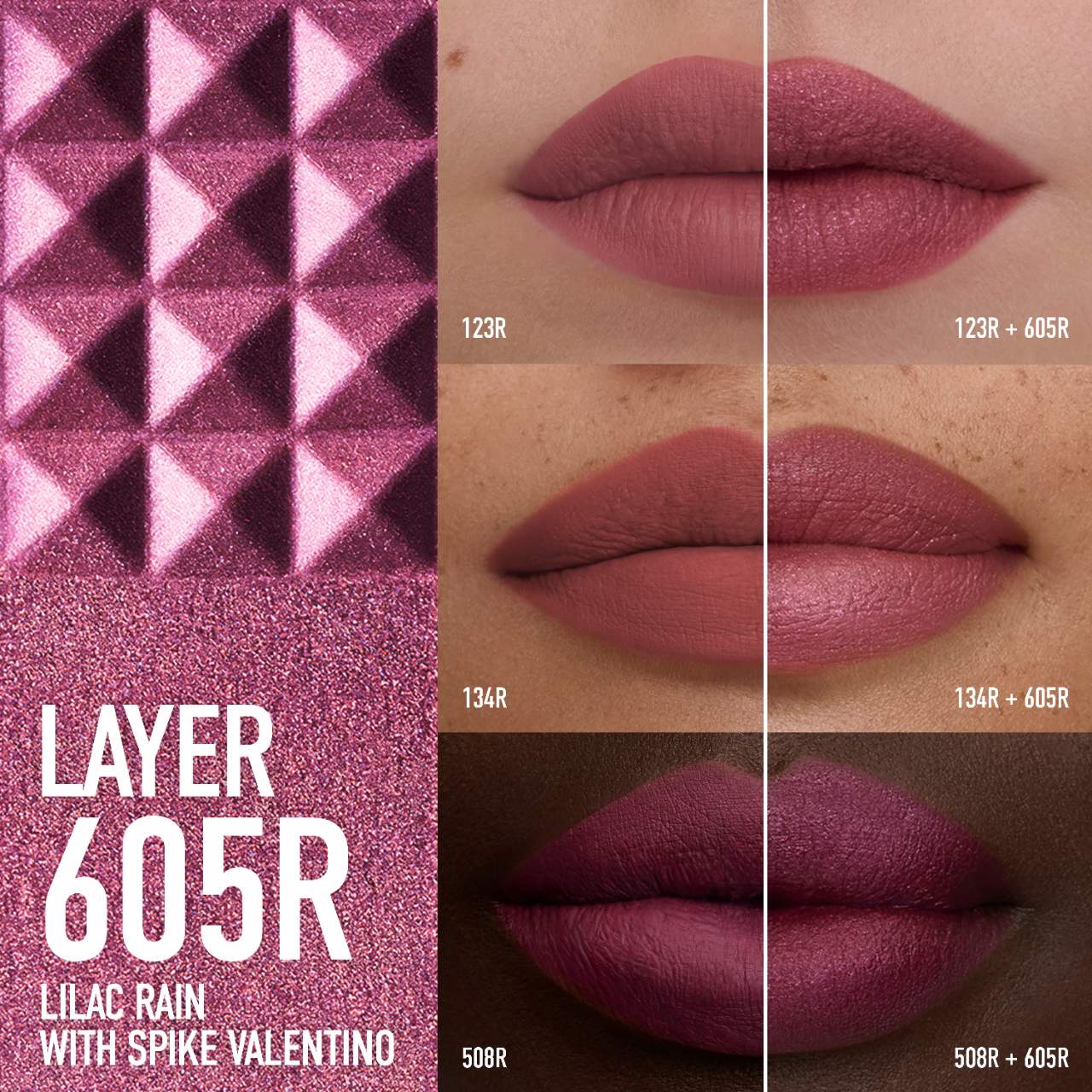 Valentino Spike Valentino Shimmer Lipstick |  605R Lilac Rain