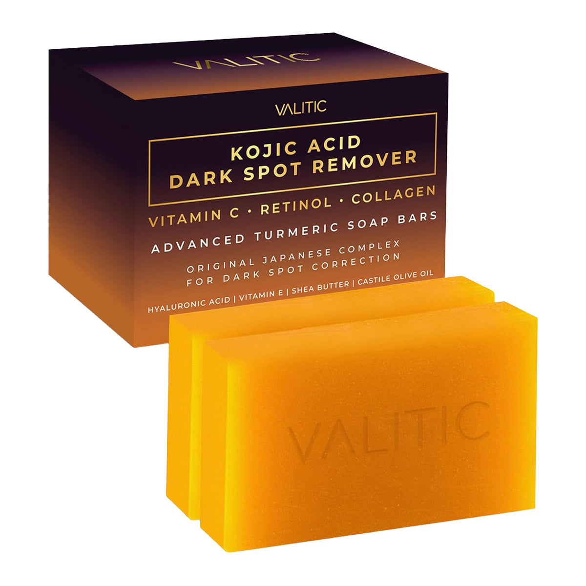 Valitic Kojic Acid Dark Spot Remover Soap Bars 2-Pack