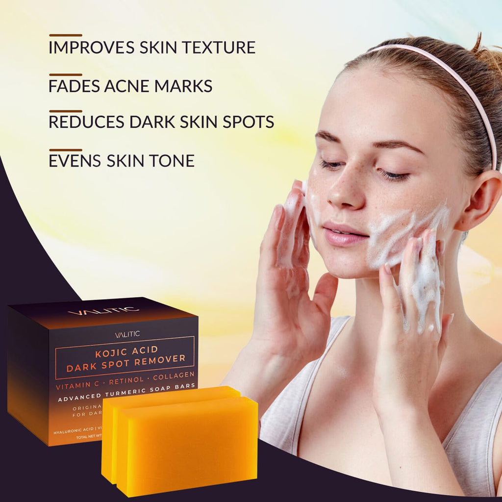 Valitic Kojic Acid Dark Spot Remover Soap Bars 2-Pack