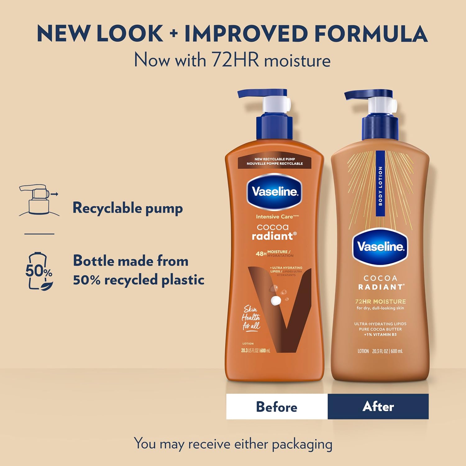 Vaseline Cocoa Radiant Body Lotion 600 ml / 20.3 oz