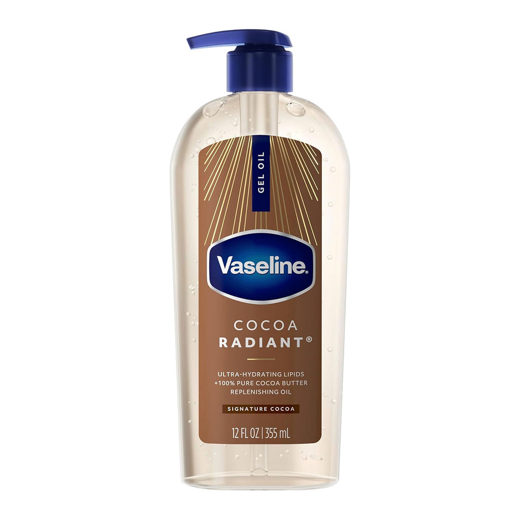 Vaseline Cocoa Radiant Body Gel Oil 100% Pure Cocoa Butter 355 ml / 12 oz