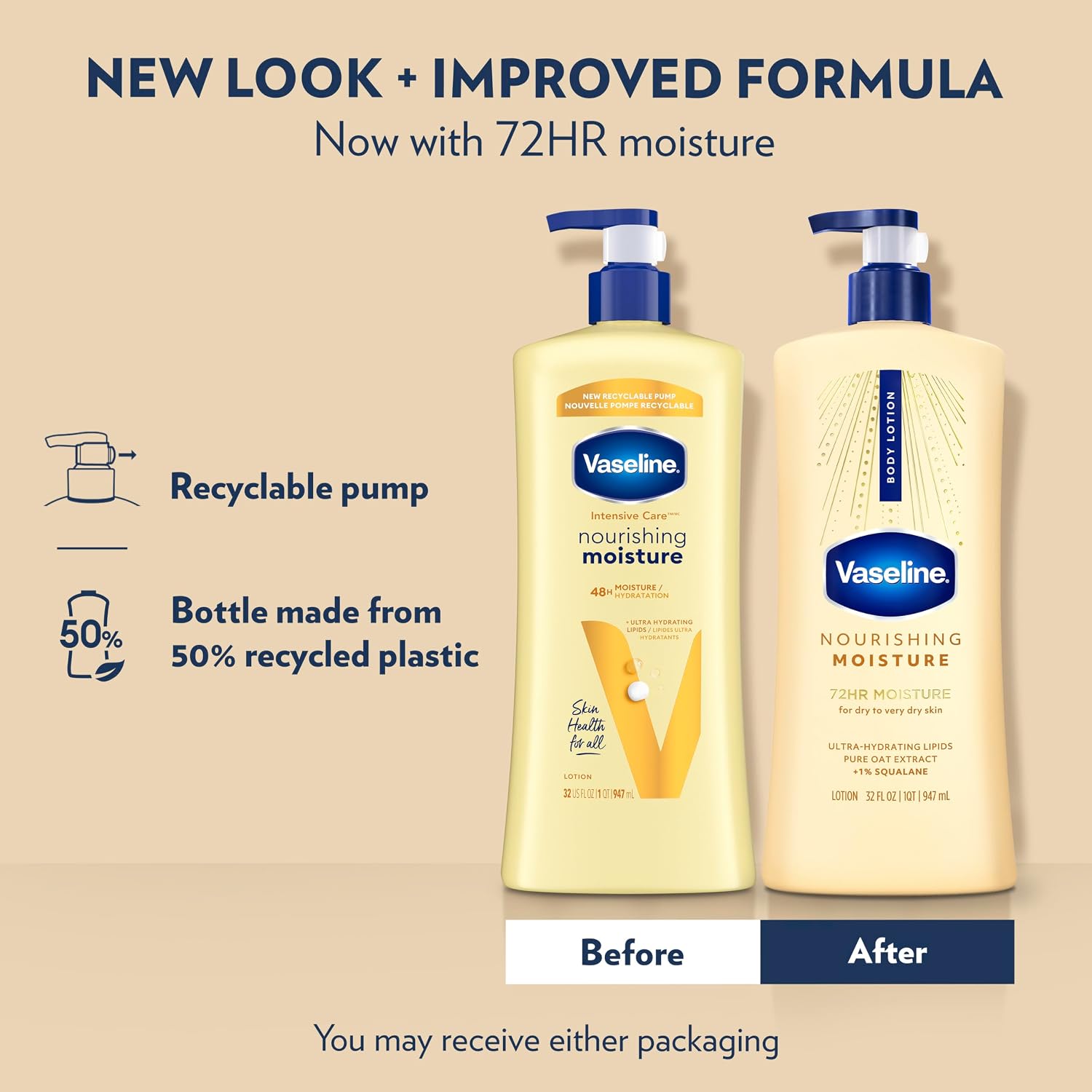 Vaseline Nourishing Moisture Body Lotion 947 ml / 32 oz