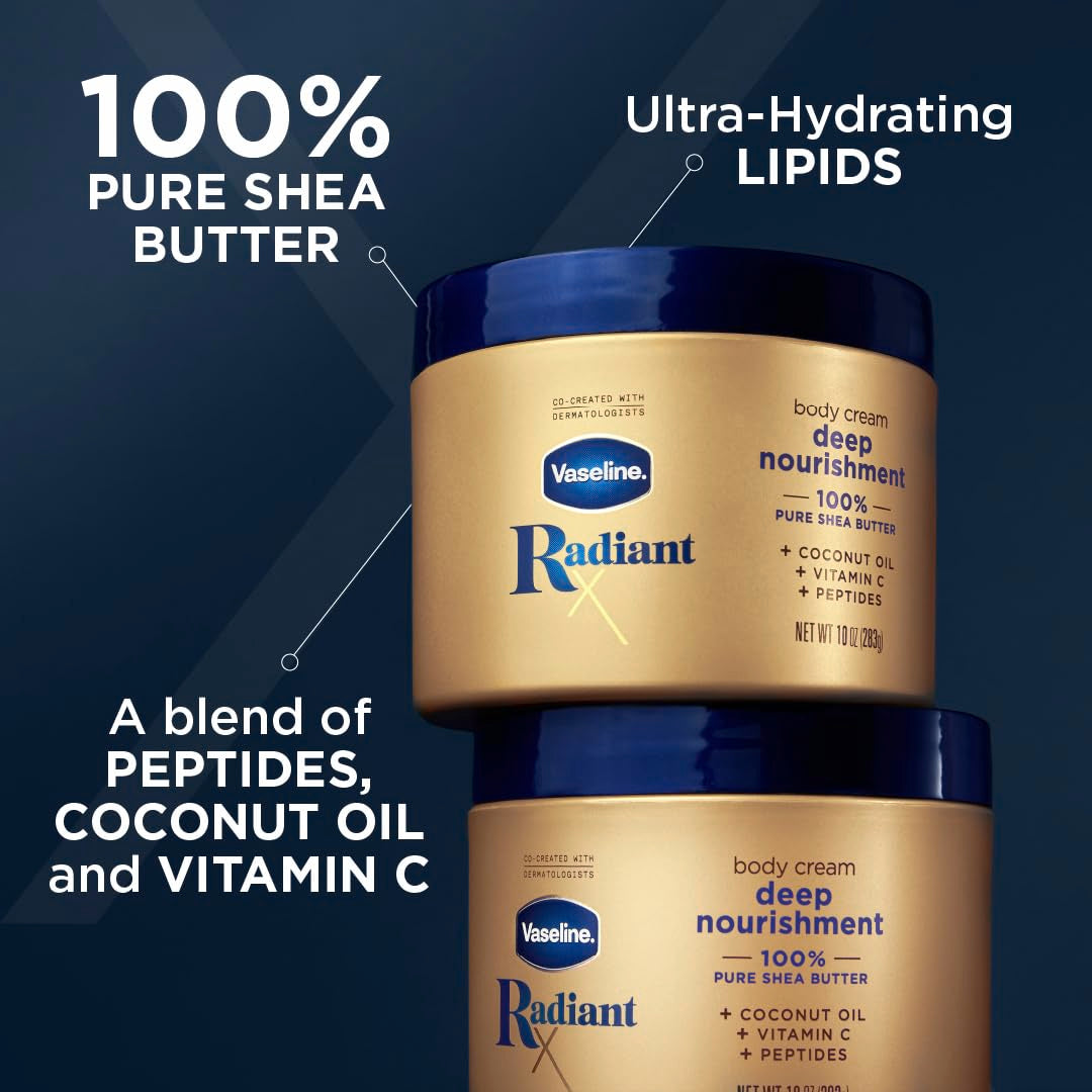 Vaseline Radiant X Deep Nourishment Body Cream 283 g / 10 oz