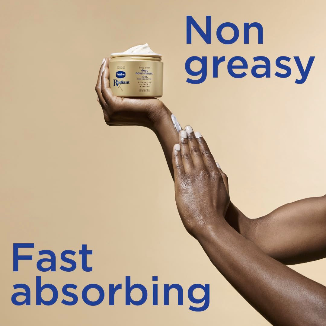 Vaseline Radiant X Deep Nourishment Body Cream 283 g / 10 oz