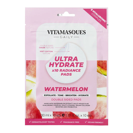 Vitamasques Ultra Hydrate Watermelon Face Pads x 10 Pads