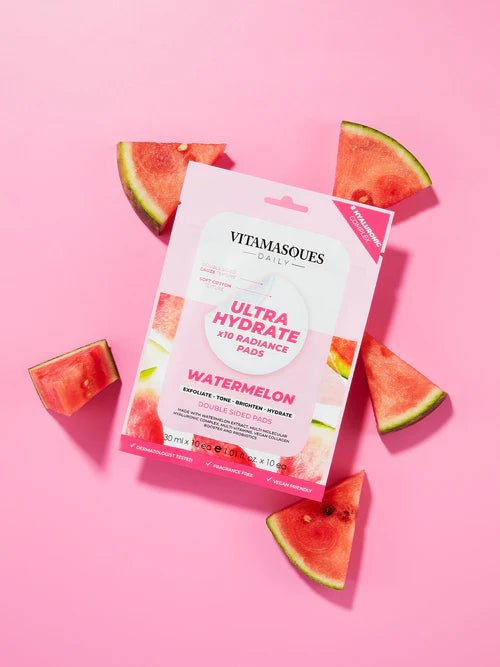Vitamasques Ultra Hydrate Watermelon Face Pads x 10 Pads