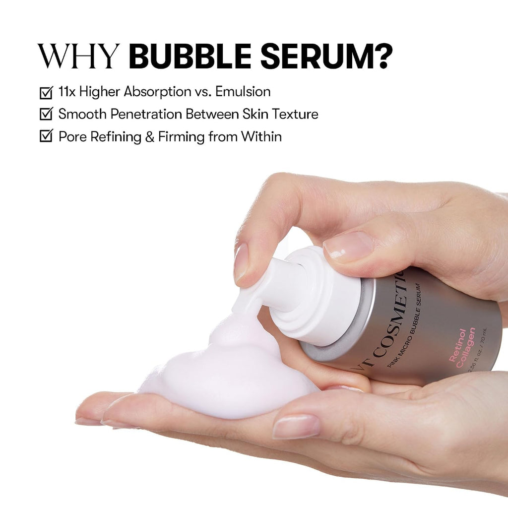 VT Cosmetics Retinol Collagen Pink Micro Bubble Serum 70 ml / 2.36 oz