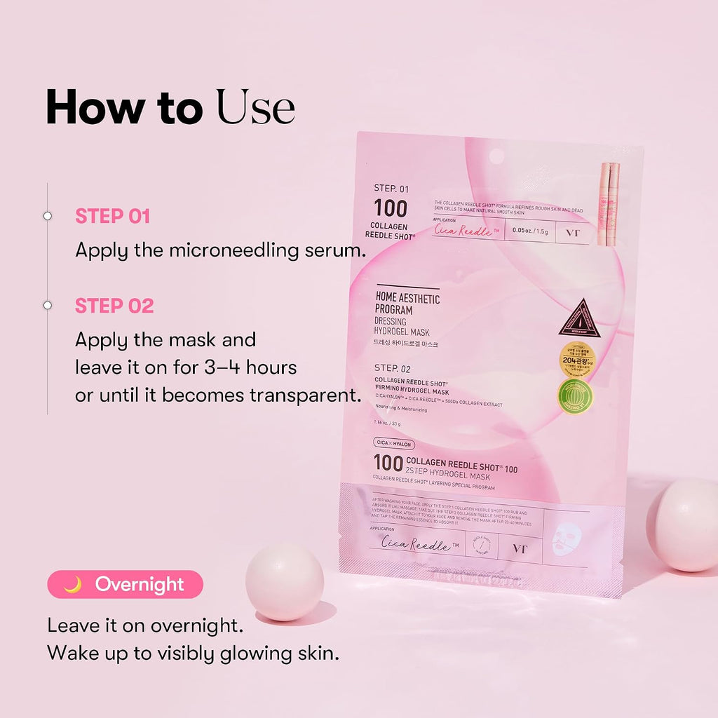 VT Cosmetics Collagen Reedle Shot 100hl 2 Step Hydrogel Mask (1 ea)