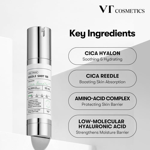 VT Cosmetics Cica Reedle Shot 100 Essence Revitalizing & Youth Looking 50 ml