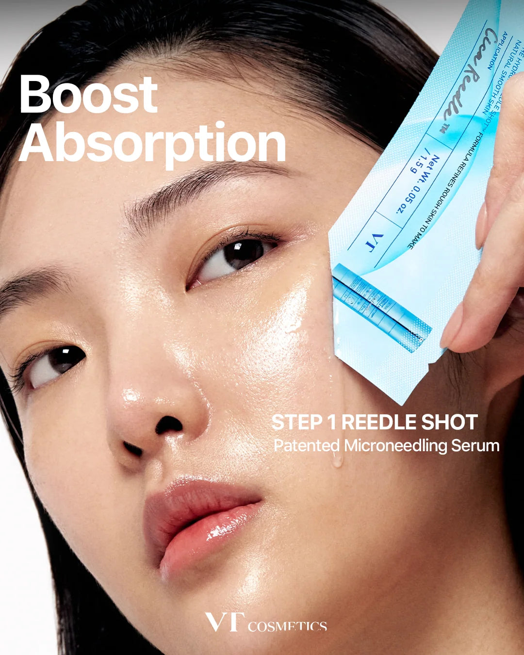 VT Cosmetics Hydrop Reedle Shot 100hl 2 Step Hydrogel Mask (1 ct)