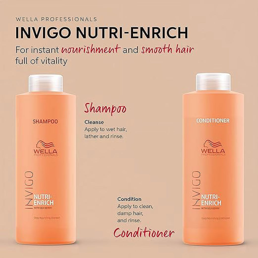 Wella Invigo Nutri Enrich Deep Nourishing Shampoo & Conditioner Duo 1000 ml / 33.8 oz x 2