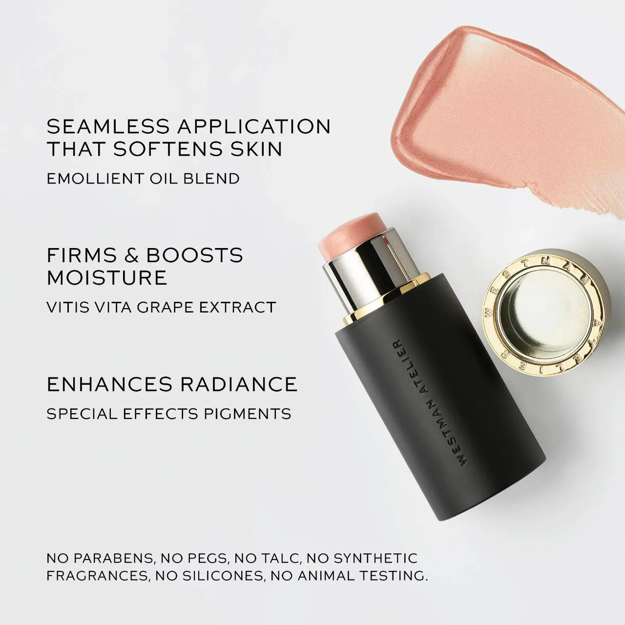 Westman Atelier Lit Up Cream Highlighter Stick 5 g | Petal
