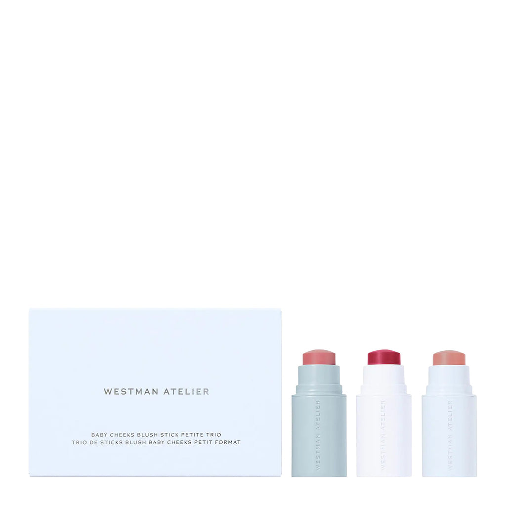 Westman Atelier Mini Baby Cheeks Lip + Cheek Cream Blush Stick Trio Gift Set