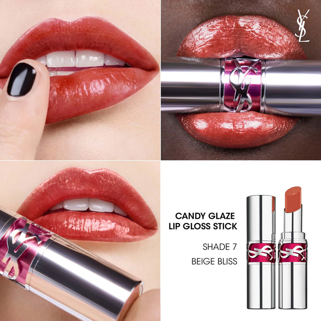 Yves Saint Laurent Rouge Volupté Candy Glaze Double Care Balm | 07 Beige Bliss