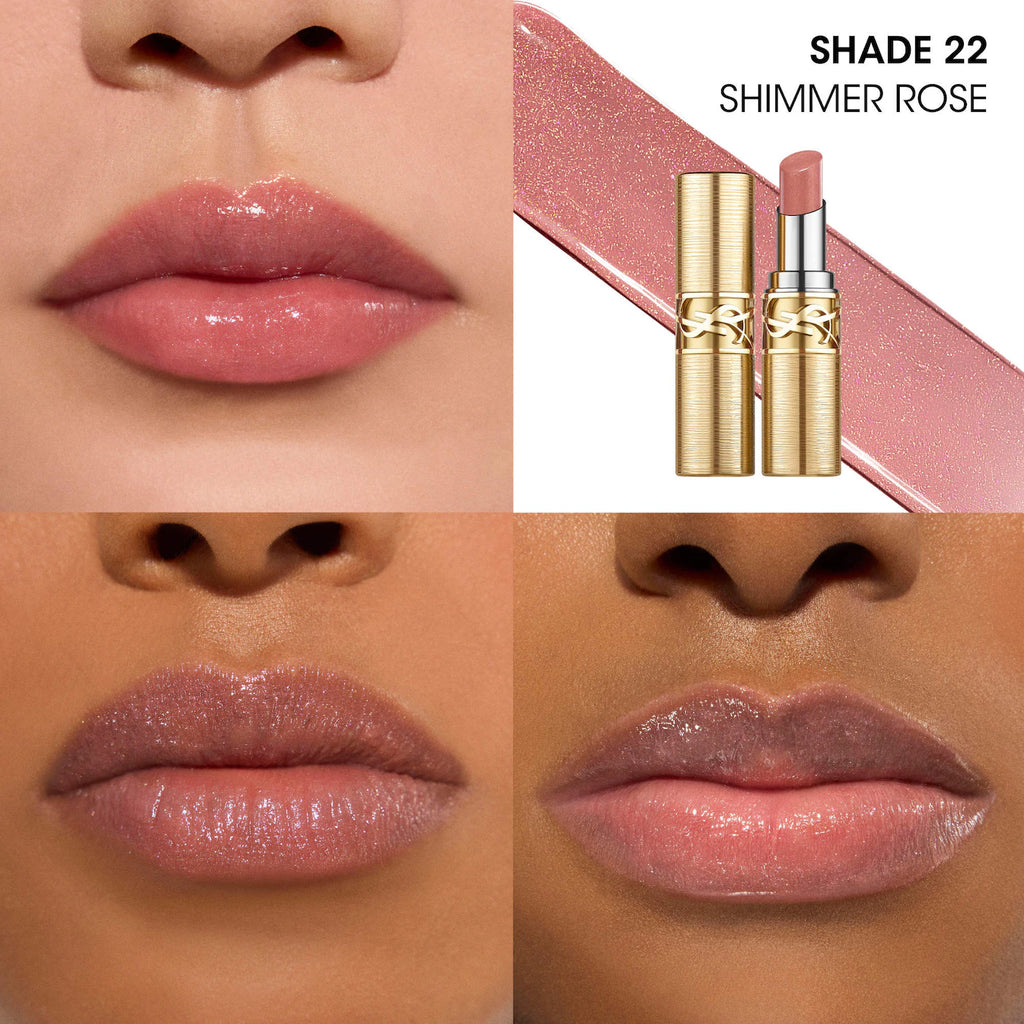 Yves Saint Laurent Rouge Volupté Candy Glaze Double Care Balm | 22 Shimmer Rose