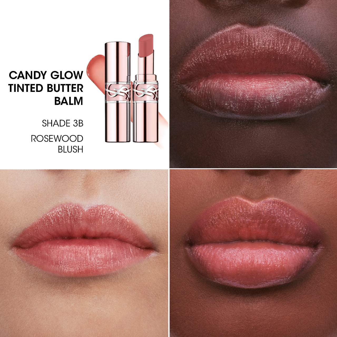 Yves Saint Laurent Candy Glow Tinted Butter Balm | 3B Rosewood Blush