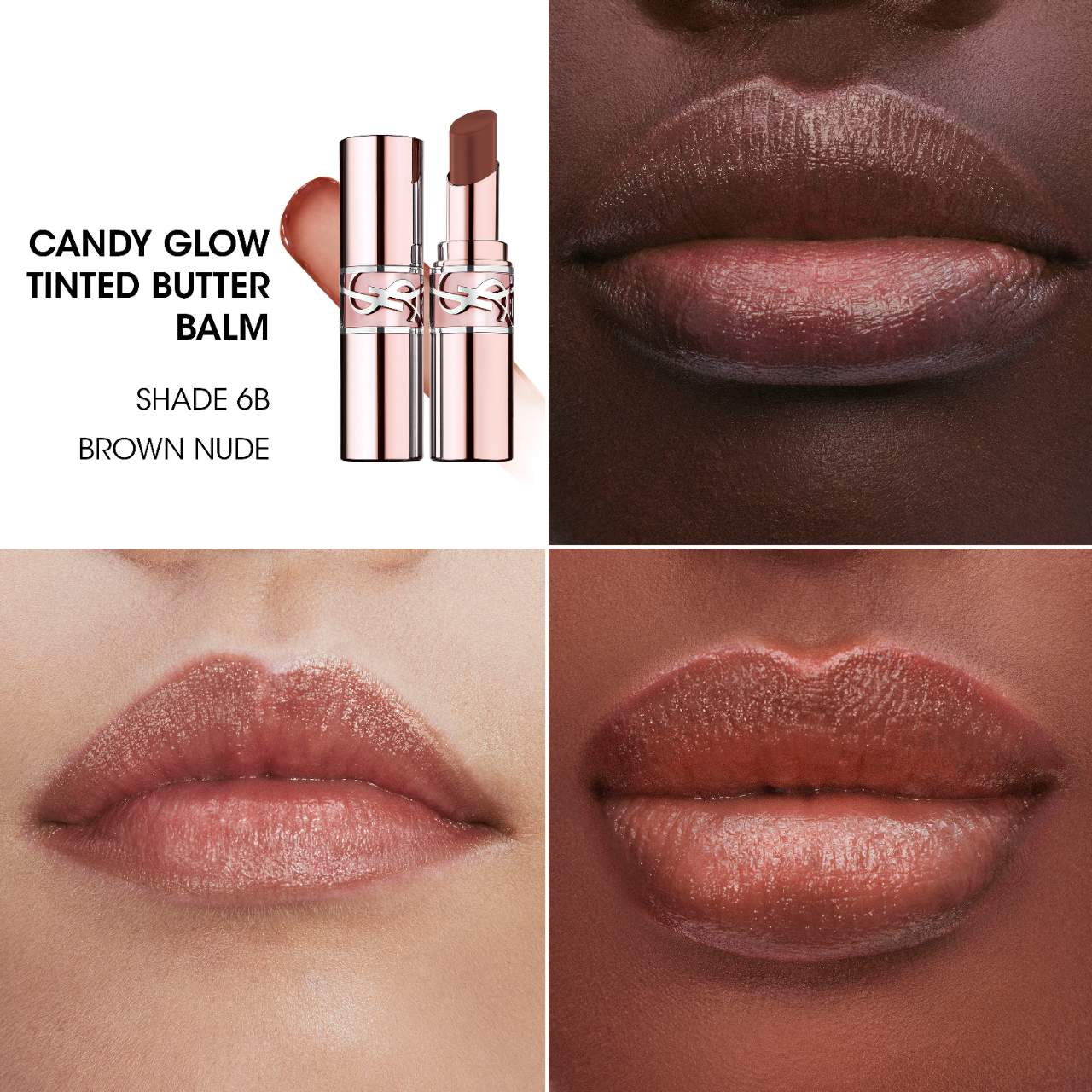 Yves Saint Laurent Candy Glow Tinted Butter Balm | 6B Brown Nude