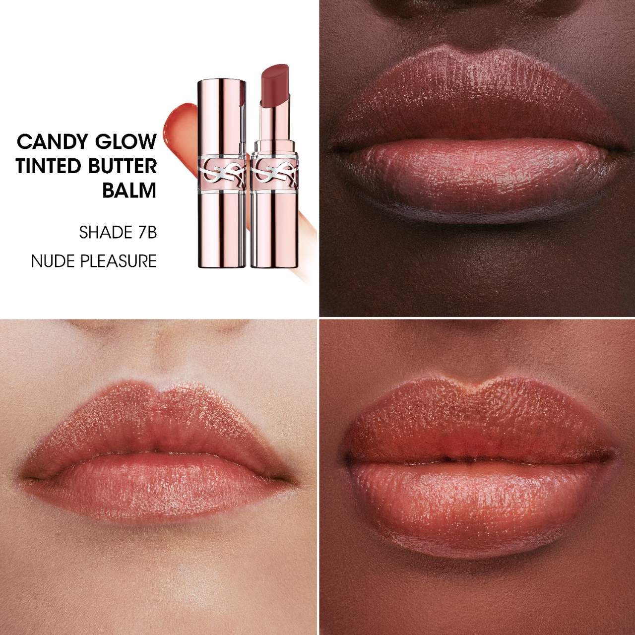 Yves Saint Laurent Candy Glow Tinted Butter Balm | 7B Nude Pleasure