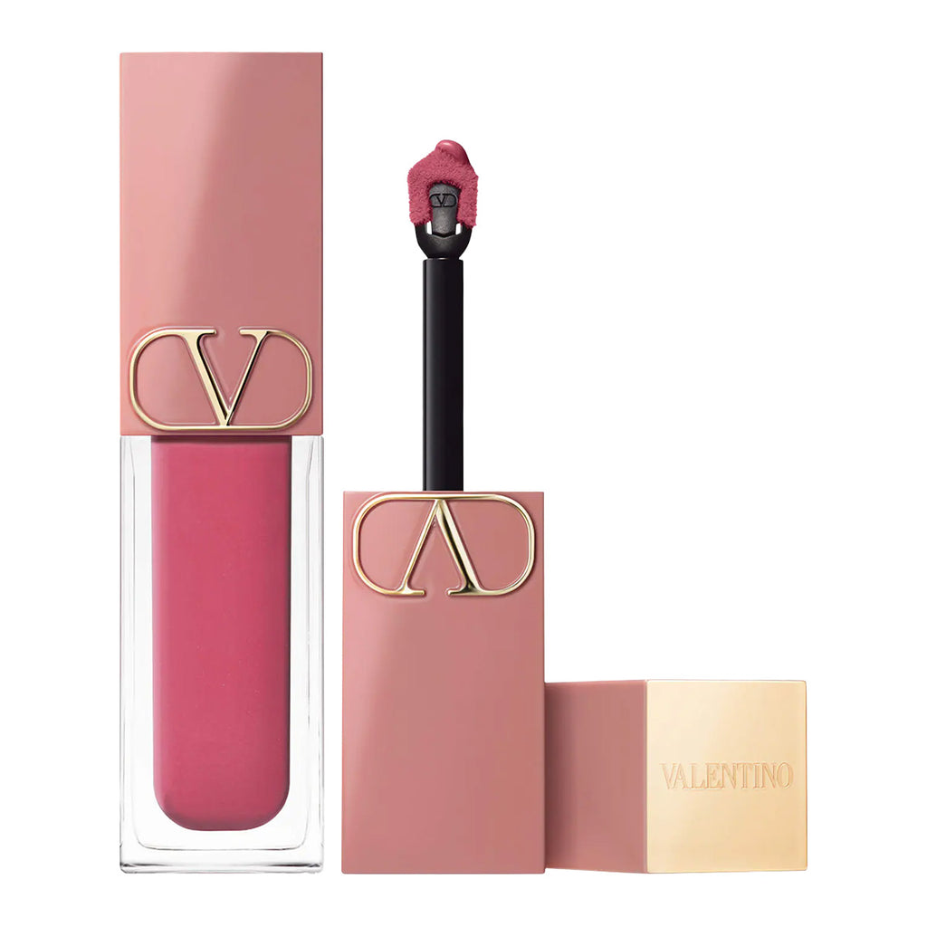 Valentino Liquirosso 2 in 1 Soft Matte Liquid Lipstick & Blush | 128R Nude At Last