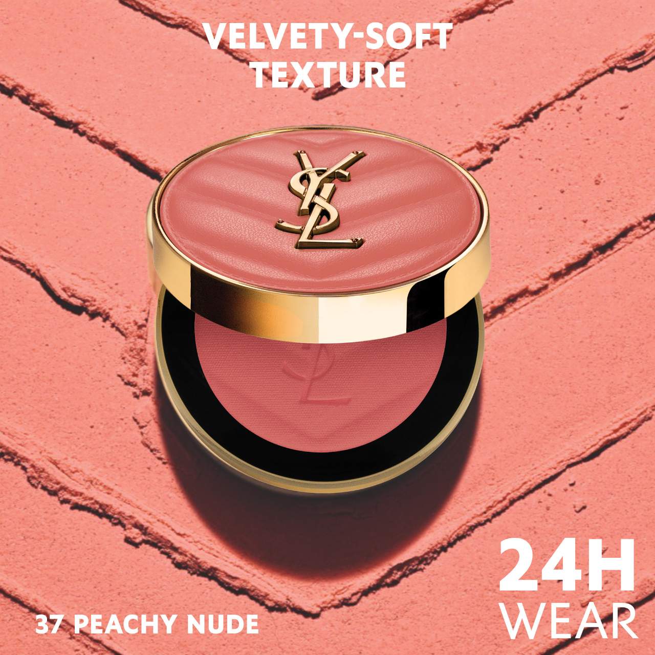 Yves Saint Laurent Make Me Blush 24H Buildable Powder Blush | 37 Peachy Nude