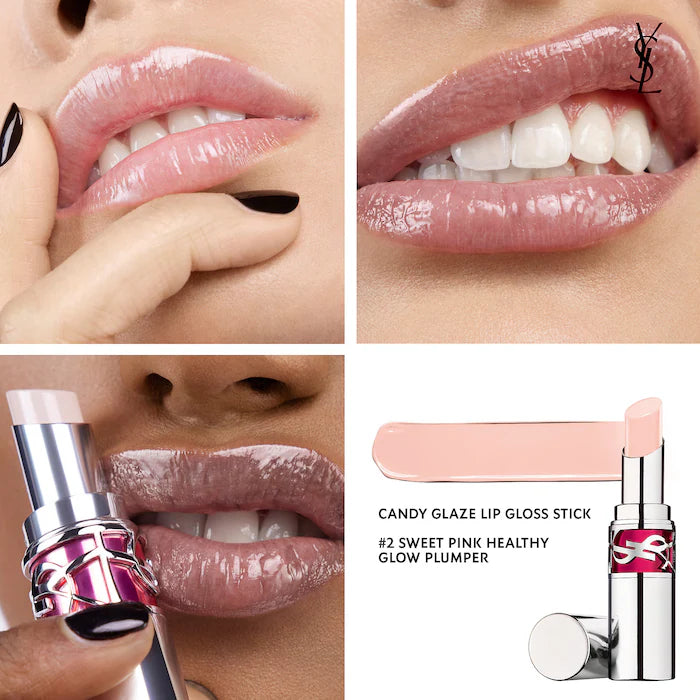 Yves Saint Laurent Rouge Volupté Candy Glaze Double Care Balm | 02 Healthy-Glow Plumper