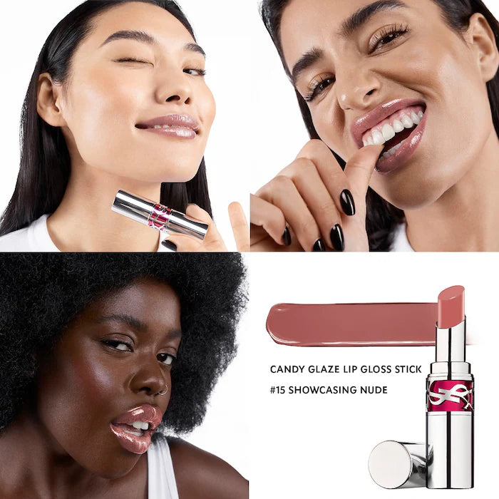 Yves Saint Laurent Rouge Volupté Candy Glaze Double Care Balm | 15 Showcasing Nude