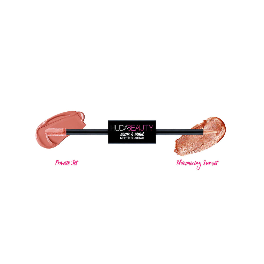 Huda Beauty Matte & Metal Melted Shadow | Private Jet & Shimmering Sunset