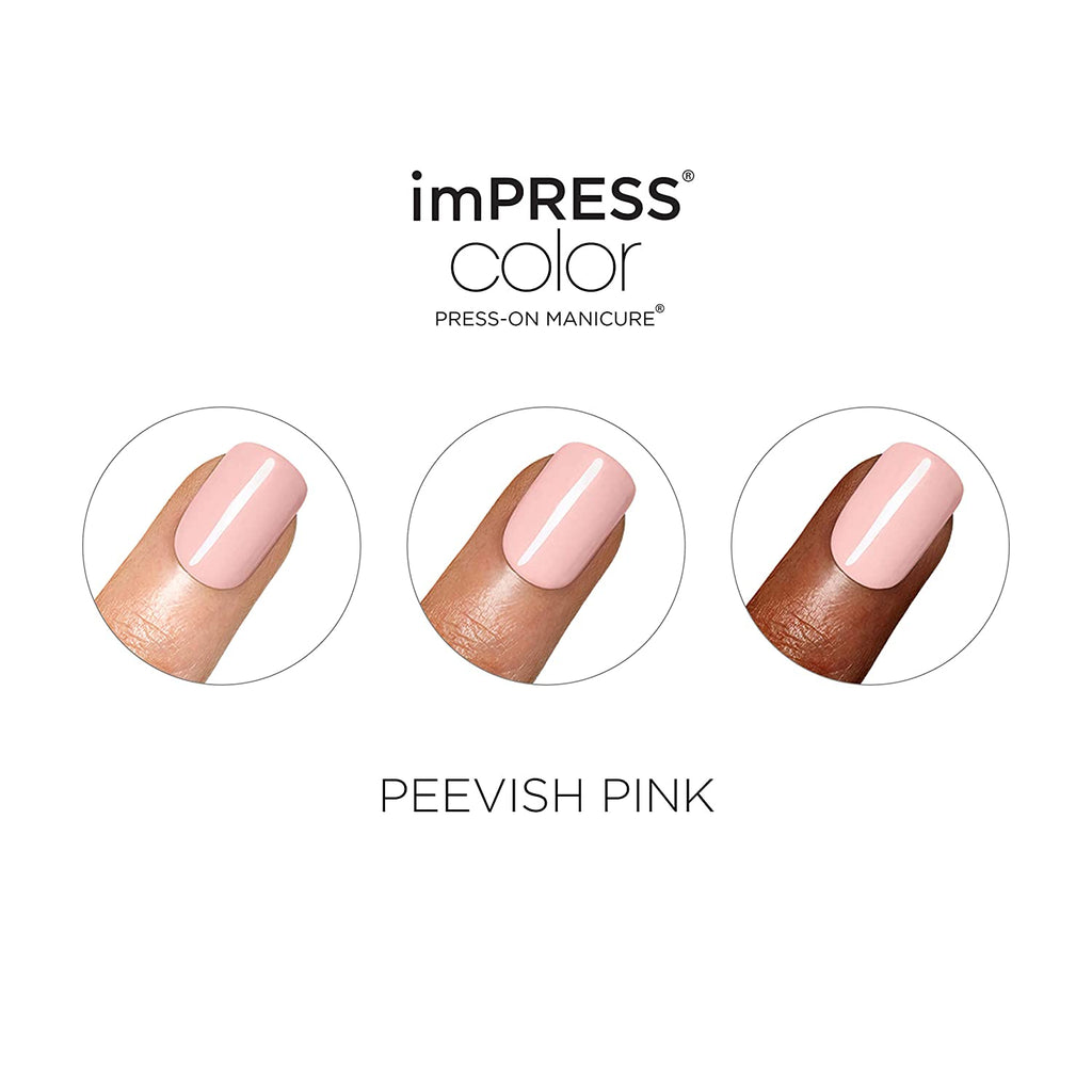 Kiss imPRESS Color Press-On Manicure | Peevish Pink