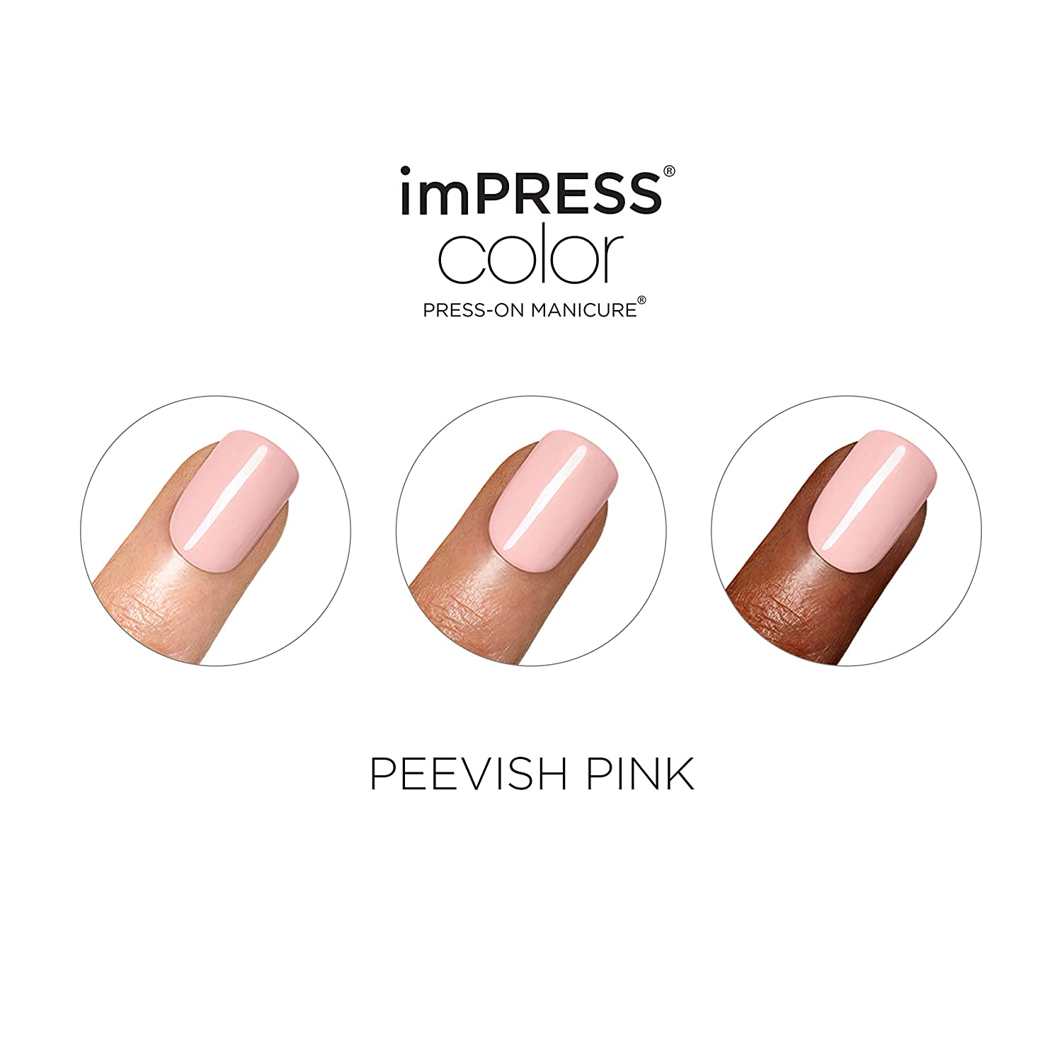 Kiss imPRESS Color Press-On Manicure | Peevish Pink