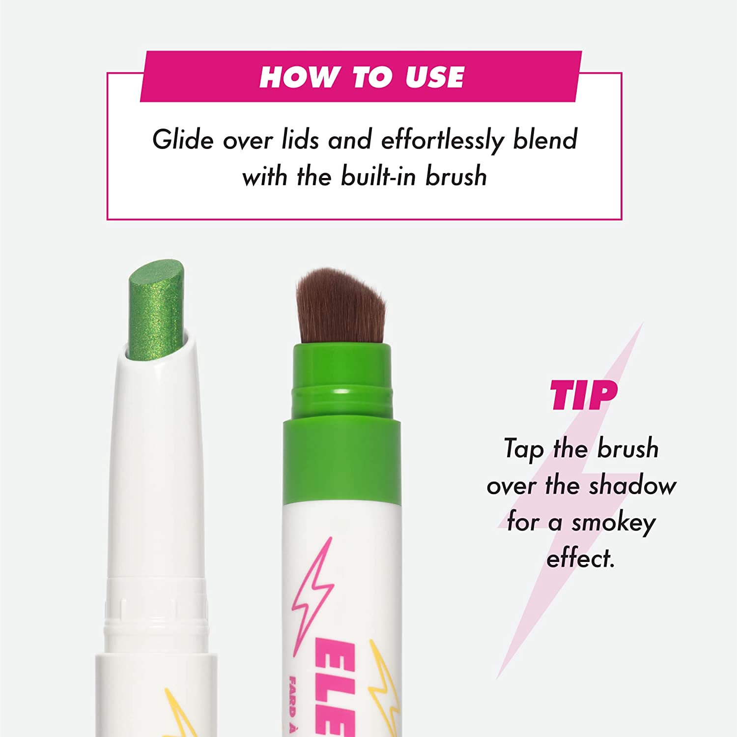 Lime Crime Electric Slide Eyeshadow & Brush Stick | Let's Bounce