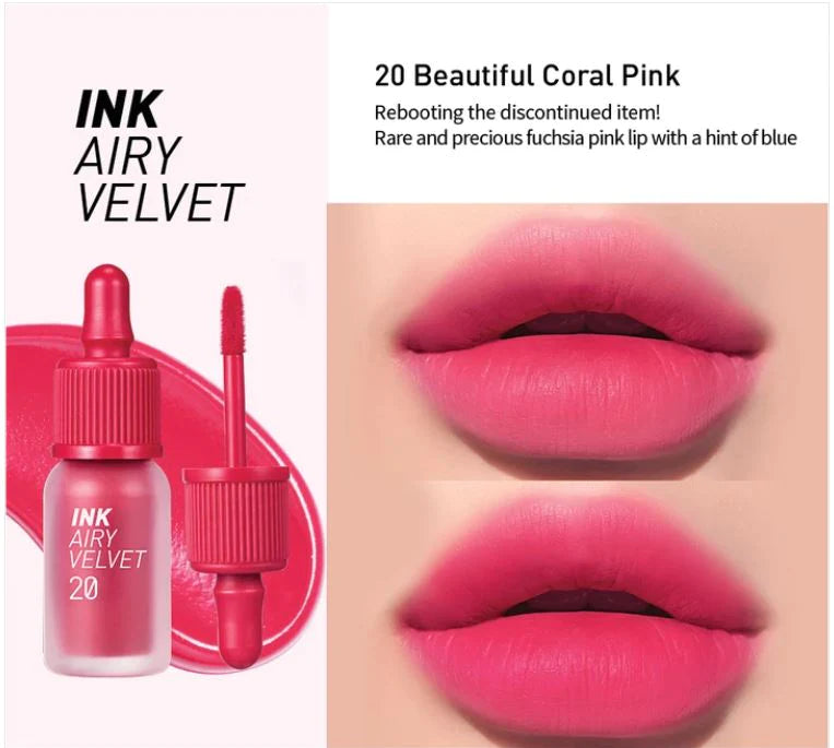 Peripera Ink Airy Velvet | 20 Beautiful Coral Pink