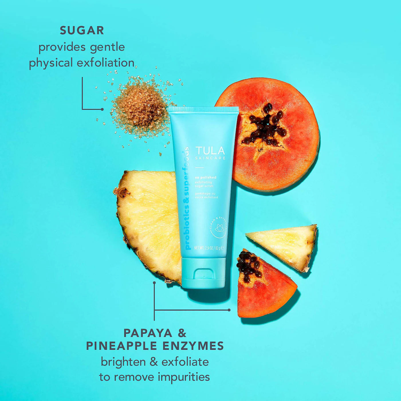 Tula Skincare So Polished Exfoliating Sugar Scrub 82 g