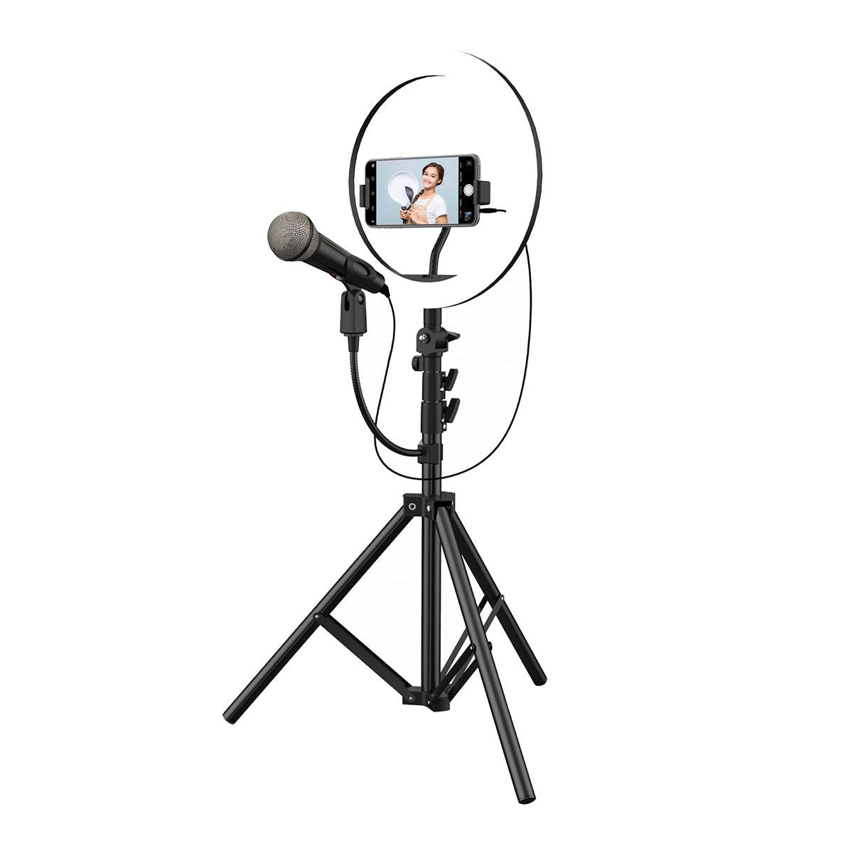 Tzumi Halo Light Pro 10'' LED Ring Light &amp; Media Station