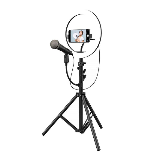Tzumi Halo Light Pro 10'' LED Ring Light &amp; Media Station